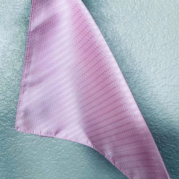 Pink Sateen Pocket Square Men’s Tux Accessory - Picture 1 of 2
